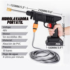Combo 2 en 1: Hidrolavadora Inalámbrica con 2 Baterías 48V + Aspiradora Portátil | 50% OFF