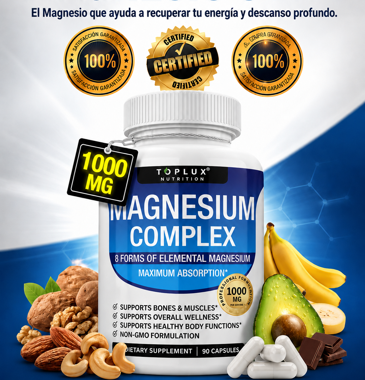 ¡MEGA OFERTA - 50%OFF! Magnesium Complex 8 en 1: Compra 1 y llévate 2